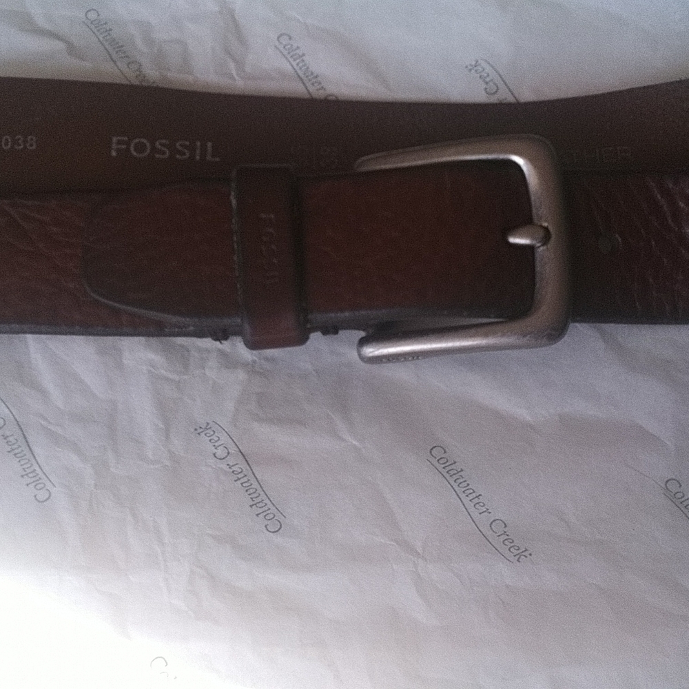 Fossil Leather Belt 38x1.5 $28 +Free Leather Belt. - image 1
